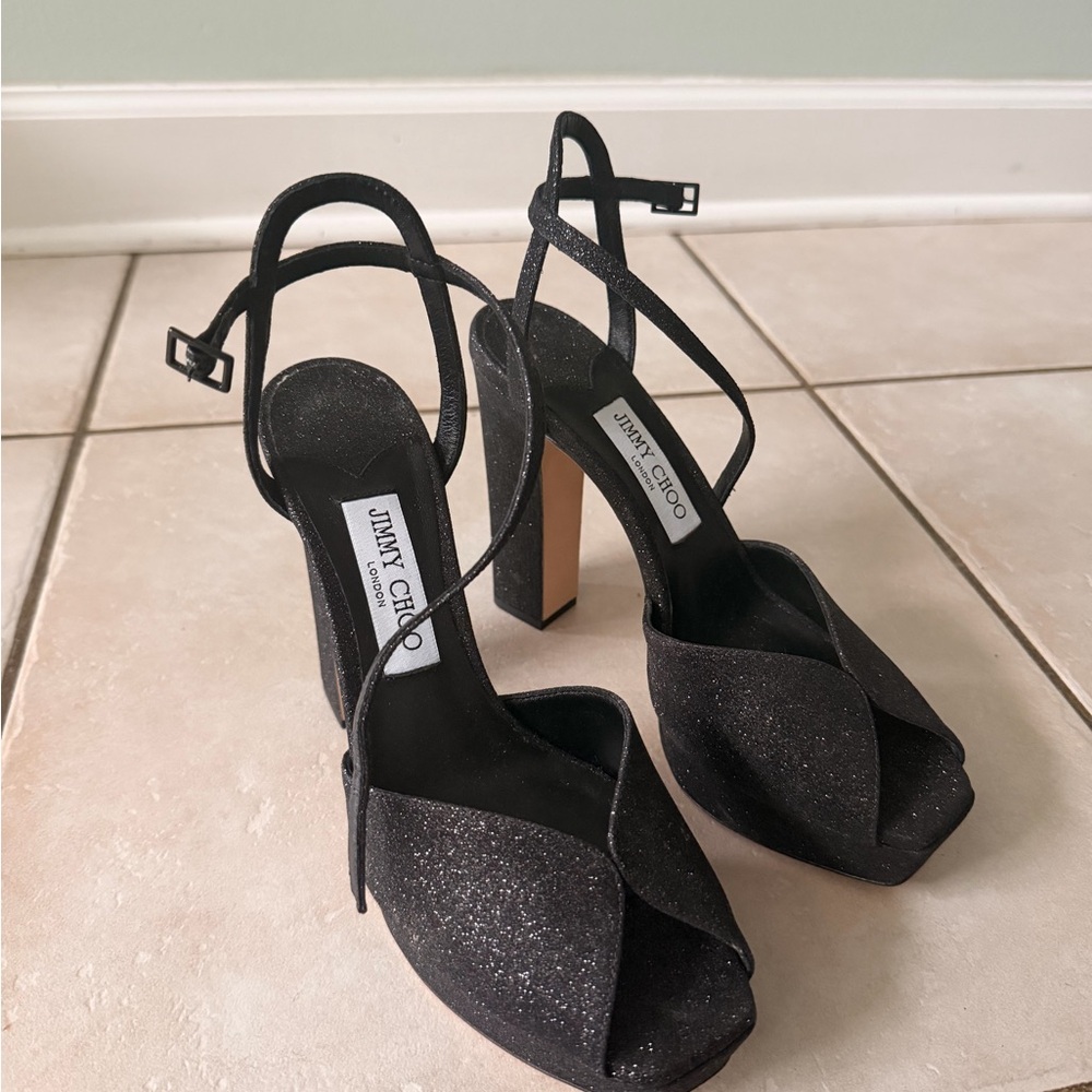 Jimmy Choo Sparkling Black Heels